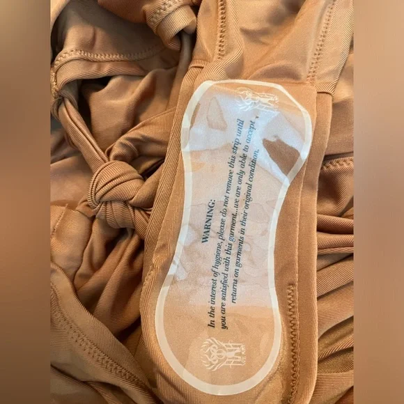 We are HAH x Free People Cut to The Chase Bodysuit/One Piece Suit in Brown Sugar - Picture 10 of 14